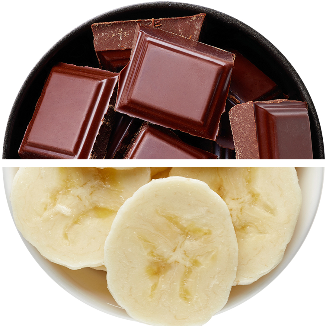 Czekolada & banan w gorzkiej czekoladzie