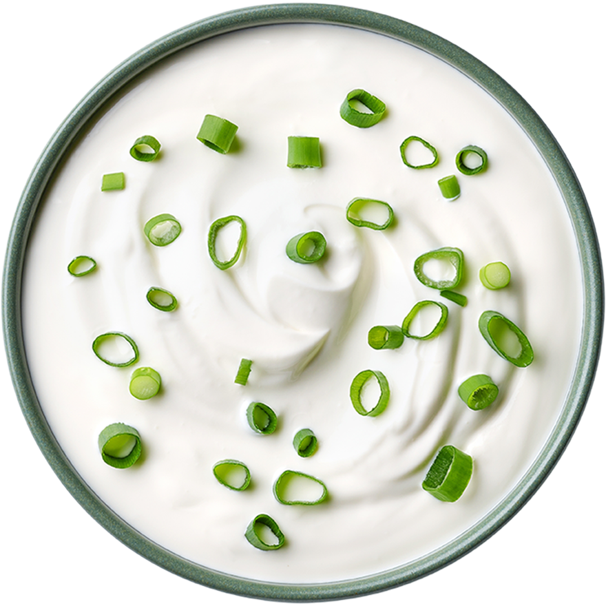 Zakysaná smetana s cibulí