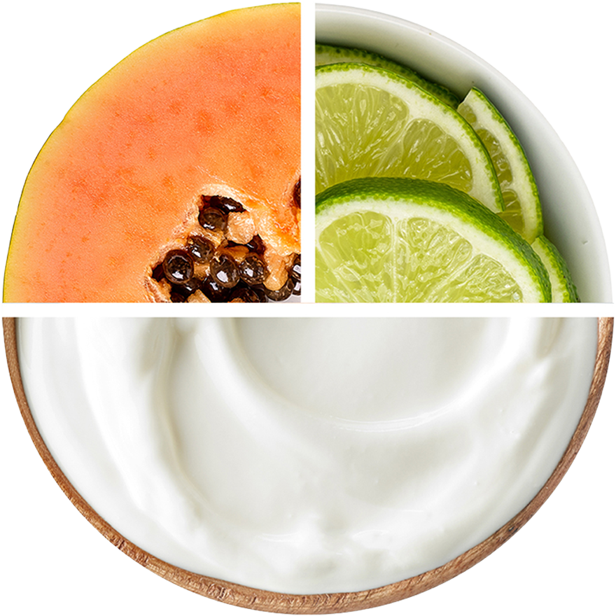 Lime with Papaya in Yoghurt Coating