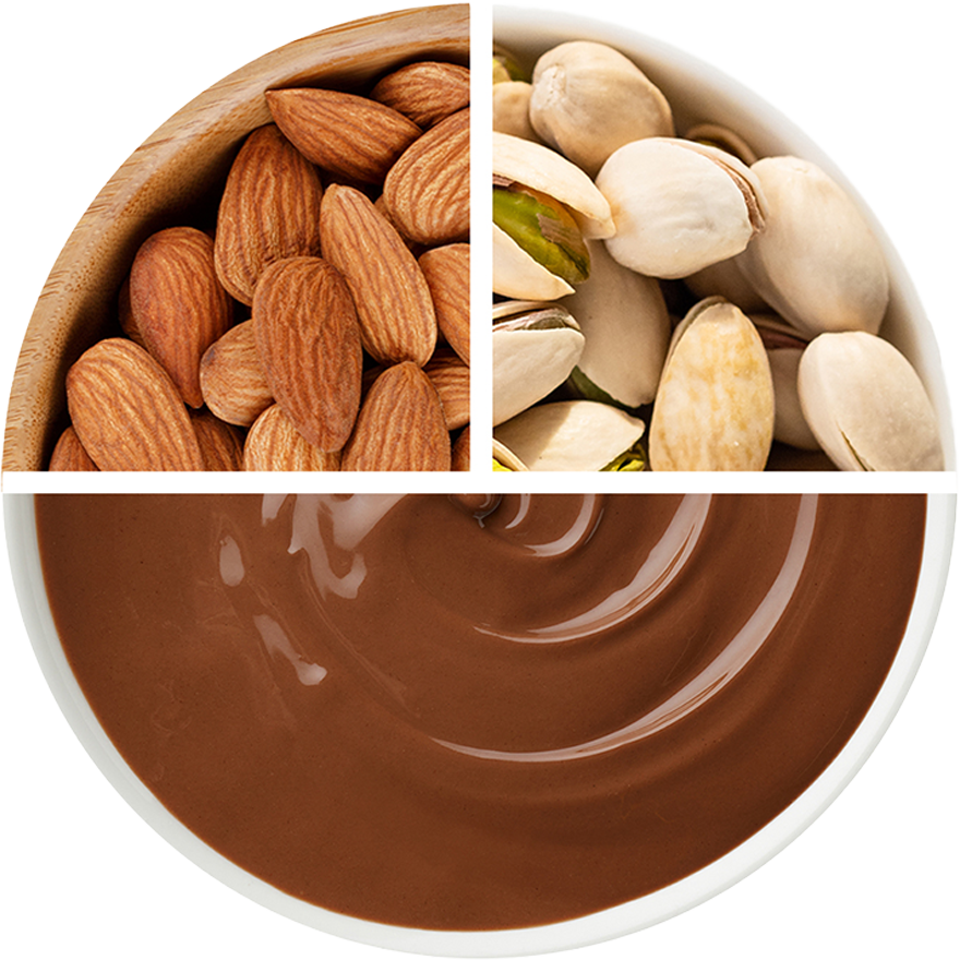 Almonds & Pistachios with Pistachios in Milk Chocolate
